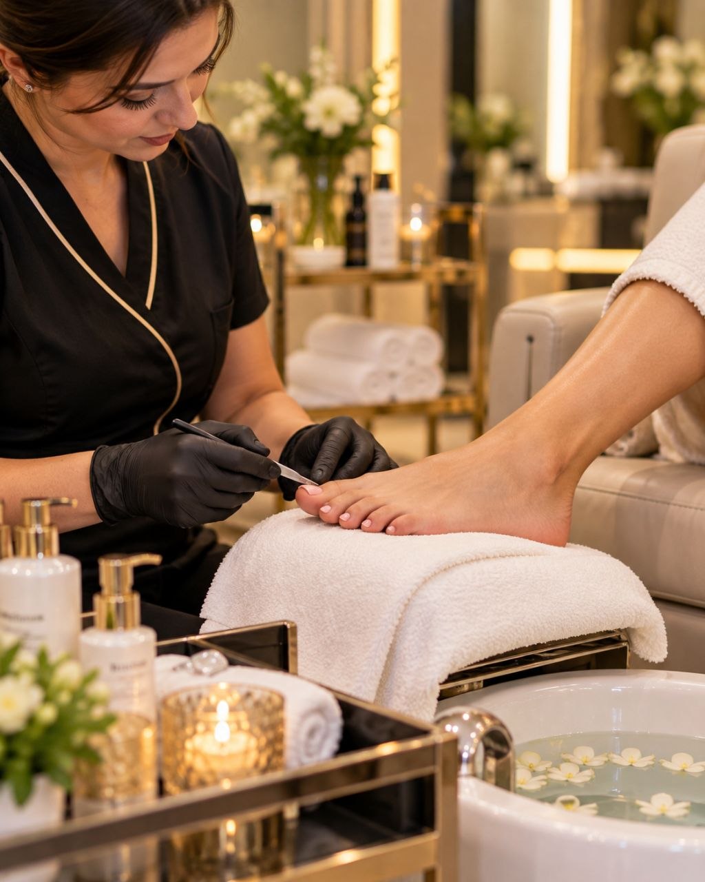 Pedicure service at Beyond Indulgence